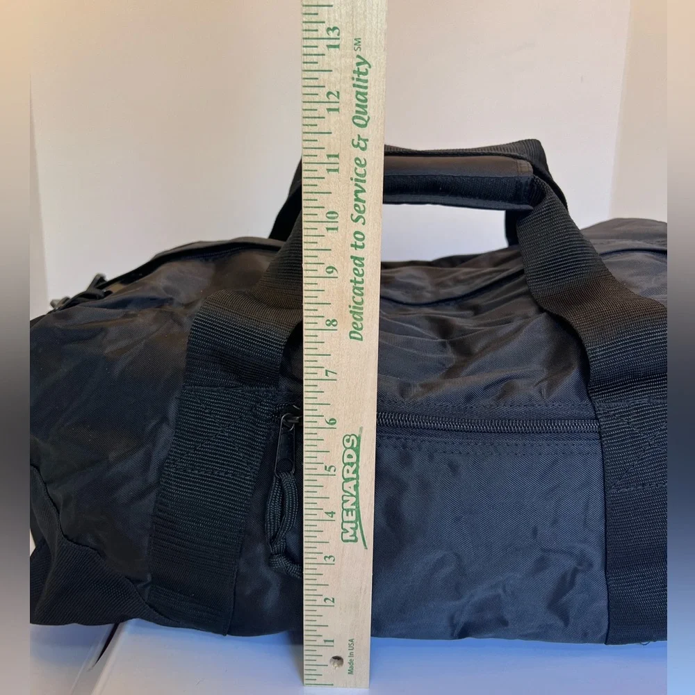 Vintage Dark Black Large Duffel Bag for Travel or Sports.  New without Tags.